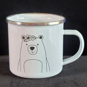 Mama Bear Enamelware Coffee Mug or Tea Cup Camping Mom Enamel Campfire Mug